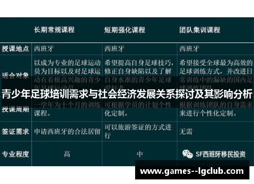 青少年足球培训需求与社会经济发展关系探讨及其影响分析